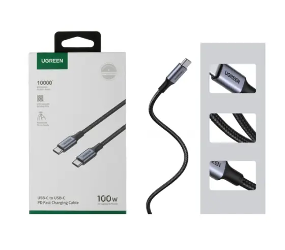 Cable Original Trenzado Ugreen Tipo C 2 Metros