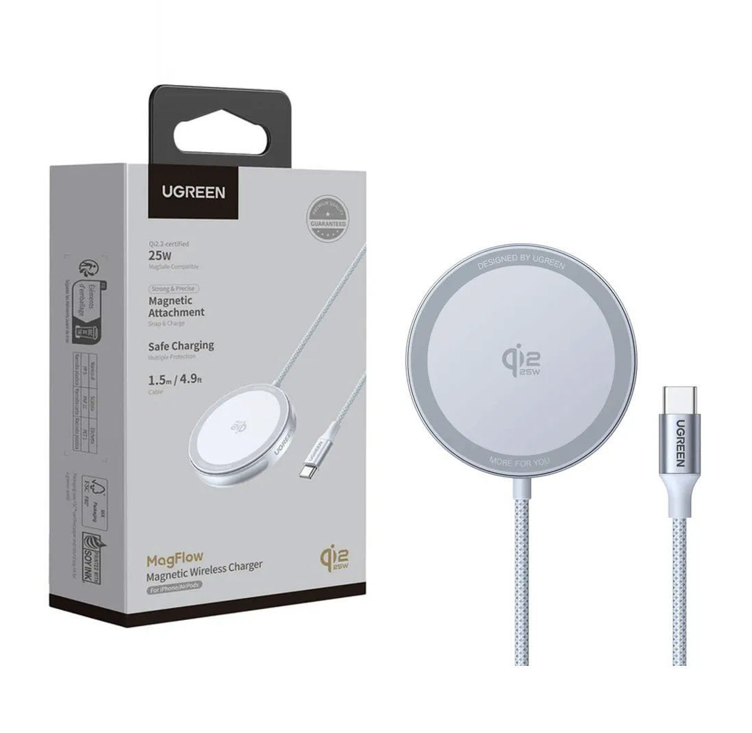 Clic para ver en pantalla completa Cargador Inalámbrico Original Ugreen (Qi2 25W)