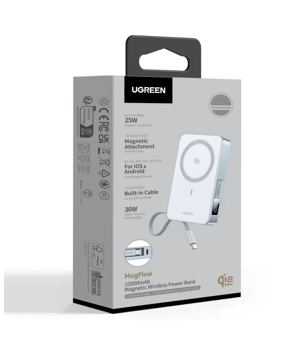 Clic para ver en pantalla completa Batería MagSafe Ugreen Original Qi2 10000 mAh 30W